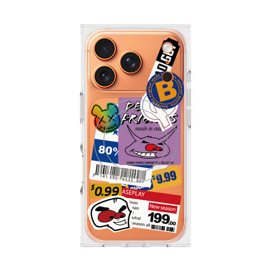 プレミアムスクエアケース with MagSafe［ Demon Friends Sticker .1 ］