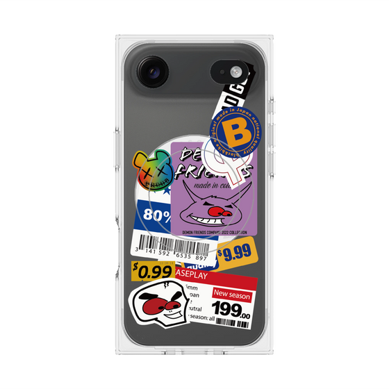 プレミアムスクエアケース with MagSafe［ Demon Friends Sticker .1 ］