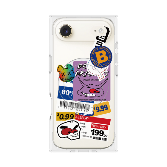 プレミアムスクエアケース with MagSafe［ Demon Friends Sticker .1 ］
