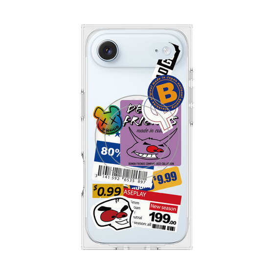 プレミアムスクエアケース with MagSafe［ Demon Friends Sticker .1 ］