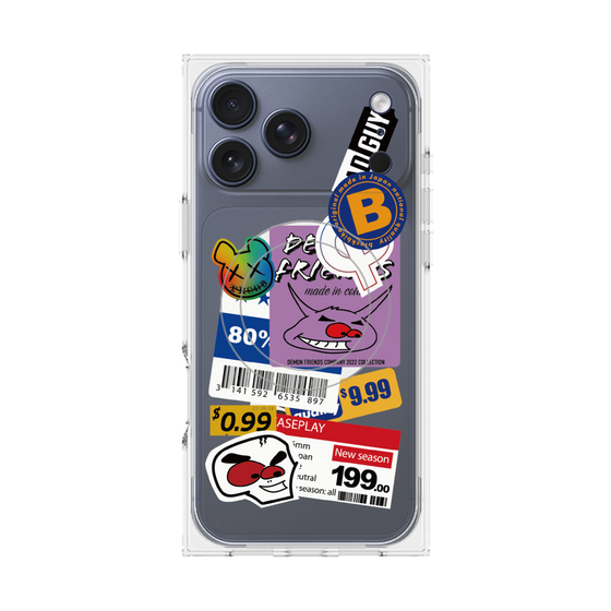 プレミアムスクエアケース with MagSafe［ Demon Friends Sticker .1 ］
