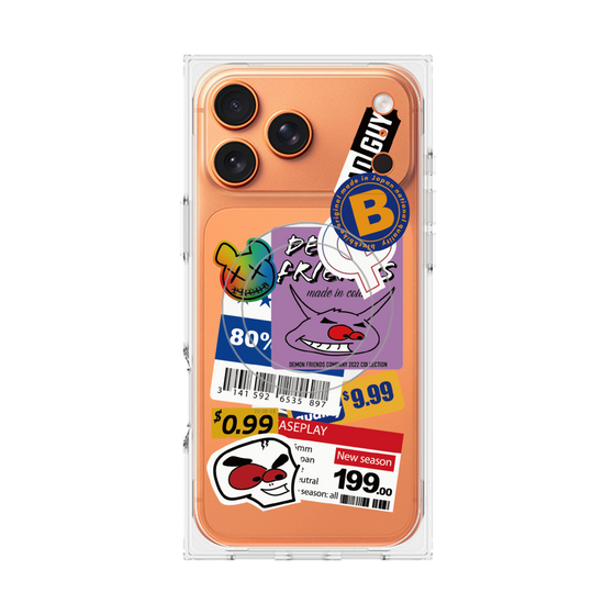 プレミアムスクエアケース with MagSafe［ Demon Friends Sticker .1 ］