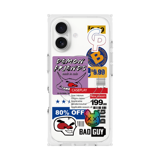 プレミアムスクエアケース with MagSafe［ Demon Friends Sticker .3 ］