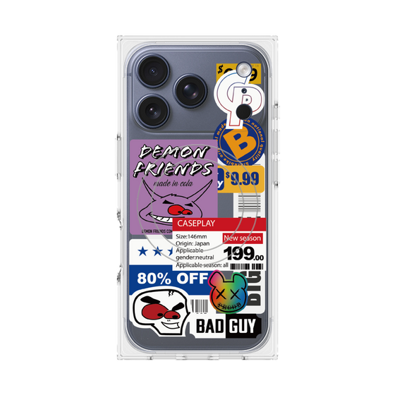 プレミアムスクエアケース with MagSafe［ Demon Friends Sticker .3 ］