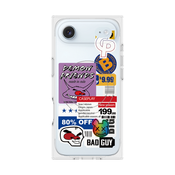 プレミアムスクエアケース with MagSafe［ Demon Friends Sticker .3 ］