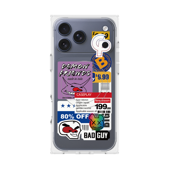 プレミアムスクエアケース with MagSafe［ Demon Friends Sticker .3 ］