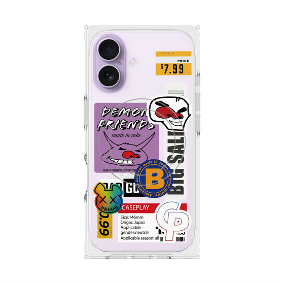 プレミアムスクエアケース with MagSafe［ Demon Friends Sticker .4 ］