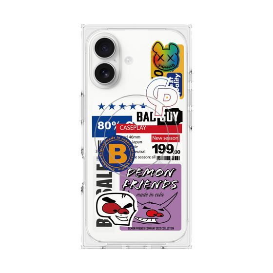 プレミアムスクエアケース with MagSafe［ Demon Friends Sticker .5 ］