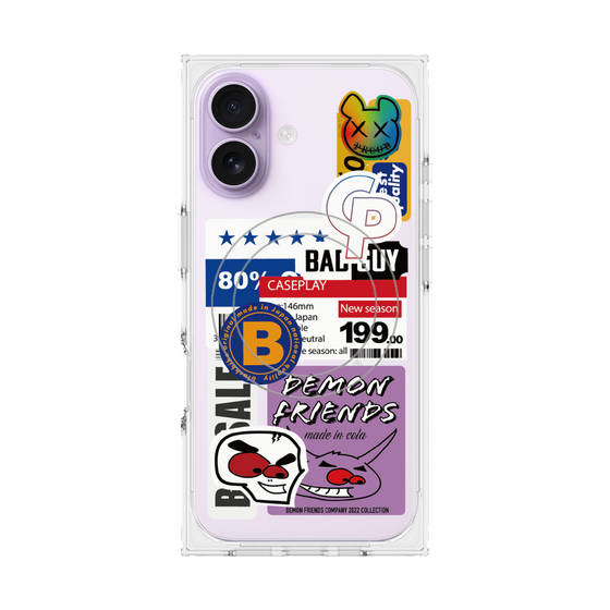プレミアムスクエアケース with MagSafe［ Demon Friends Sticker .5 ］