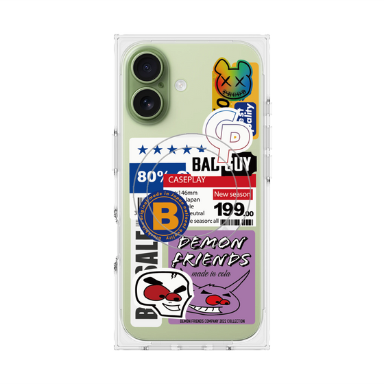 プレミアムスクエアケース with MagSafe［ Demon Friends Sticker .5 ］