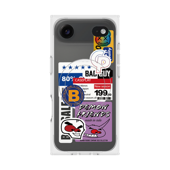 プレミアムスクエアケース with MagSafe［ Demon Friends Sticker .5 ］