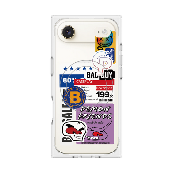プレミアムスクエアケース with MagSafe［ Demon Friends Sticker .5 ］