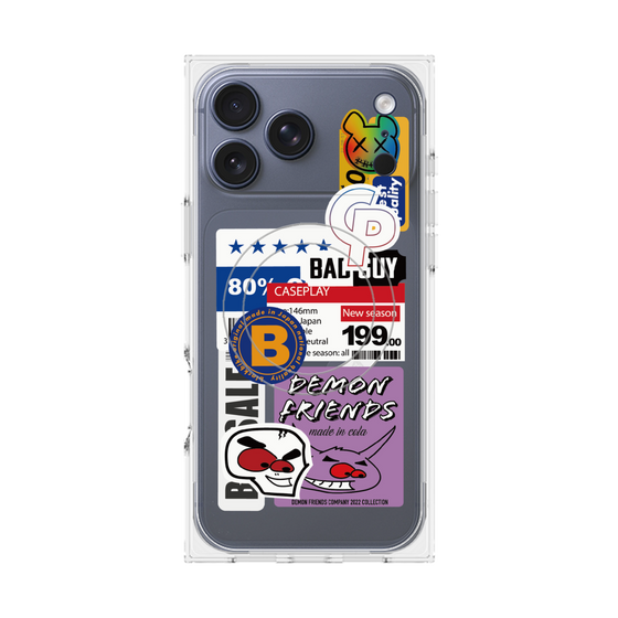 プレミアムスクエアケース with MagSafe［ Demon Friends Sticker .5 ］