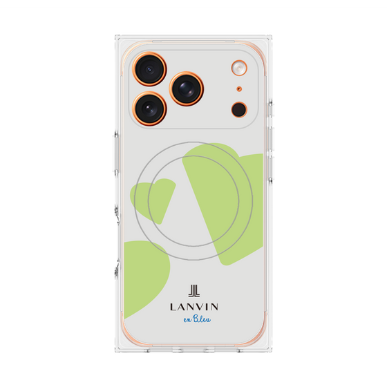 プレミアムスクエアケース with MagSafe［ LANVIN en Bleu Hearts Green - ランバン ハート グリーン ］