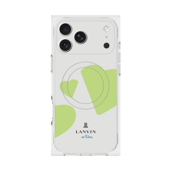プレミアムスクエアケース with MagSafe［ LANVIN en Bleu Hearts Green - ランバン ハート グリーン ］