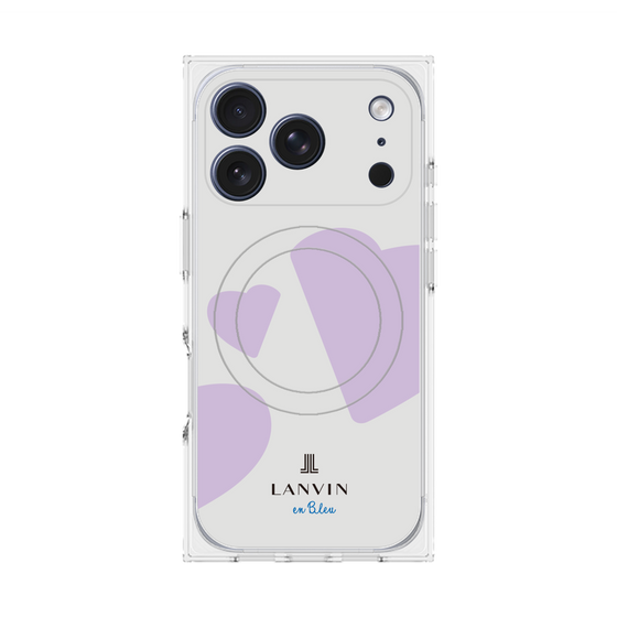 プレミアムスクエアケース with MagSafe［ LANVIN en Bleu Hearts Purple - ランバン ハート パープル ］