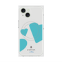 プレミアムスクエアケース with MagSafe［ LANVIN en Bleu Hearts Blue - ランバン ハート ブルー ］