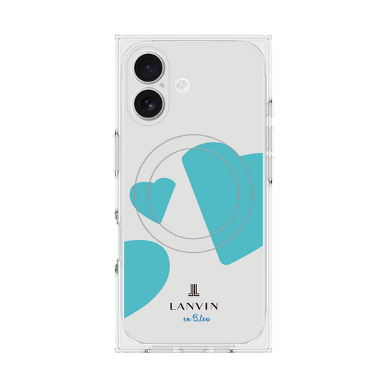 プレミアムスクエアケース with MagSafe［ LANVIN en Bleu Hearts Blue - ランバン ハート ブルー ］