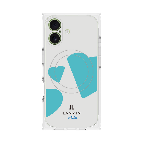 プレミアムスクエアケース with MagSafe［ LANVIN en Bleu Hearts Blue - ランバン ハート ブルー ］