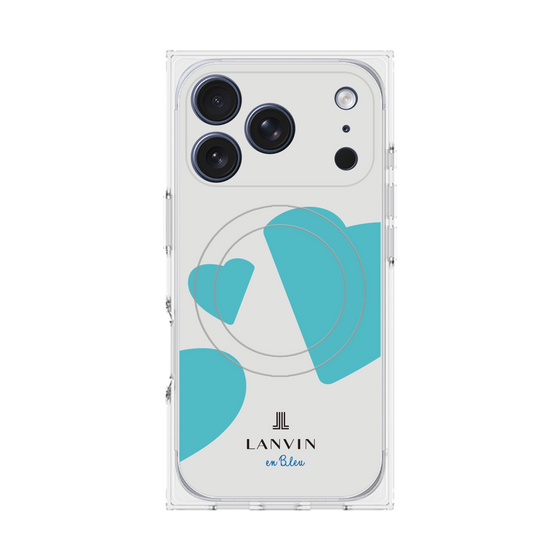 プレミアムスクエアケース with MagSafe［ LANVIN en Bleu Hearts Blue - ランバン ハート ブルー ］