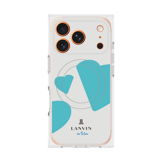 プレミアムスクエアケース with MagSafe［ LANVIN en Bleu Hearts Blue - ランバン ハート ブルー ］