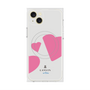 プレミアムスクエアケース with MagSafe［ LANVIN en Bleu Hearts Pink - ランバン ハート ピンク ］