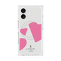 プレミアムスクエアケース with MagSafe［ LANVIN en Bleu Hearts Pink - ランバン ハート ピンク ］