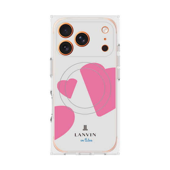 プレミアムスクエアケース with MagSafe［ LANVIN en Bleu Hearts Pink - ランバン ハート ピンク ］