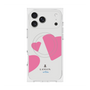 プレミアムスクエアケース with MagSafe［ LANVIN en Bleu Hearts Pink - ランバン ハート ピンク ］