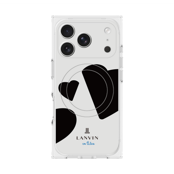 プレミアムスクエアケース with MagSafe［ LANVIN en Bleu Hearts Black - ランバン ハート ブラック ］