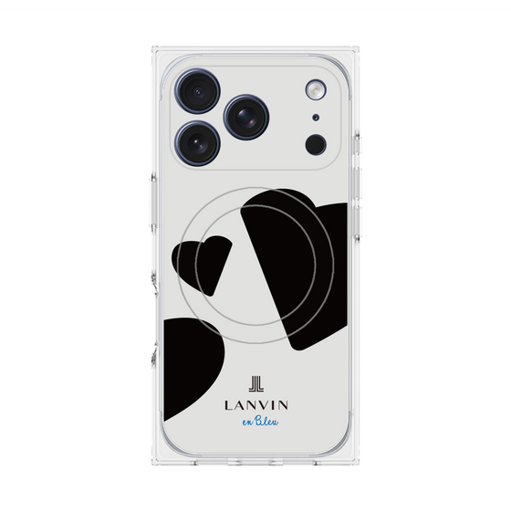 プレミアムスクエアケース with MagSafe［ LANVIN en Bleu Hearts Black - ランバン ハート ブラック ］