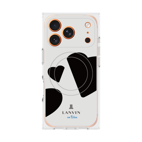 プレミアムスクエアケース with MagSafe［ LANVIN en Bleu Hearts Black - ランバン ハート ブラック ］