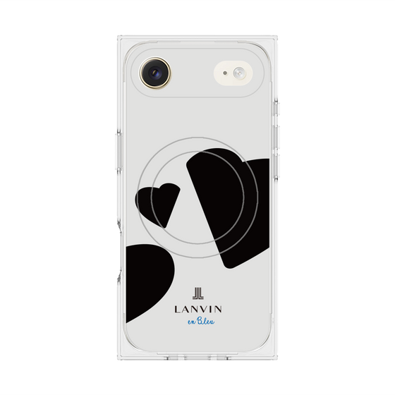 プレミアムスクエアケース with MagSafe［ LANVIN en Bleu Hearts Black - ランバン ハート ブラック ］