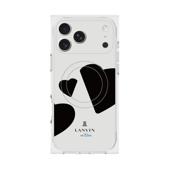 プレミアムスクエアケース with MagSafe［ LANVIN en Bleu Hearts Black - ランバン ハート ブラック ］