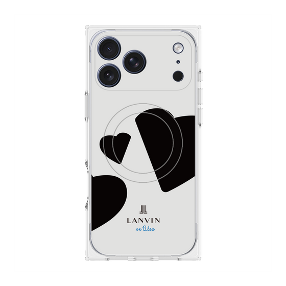 プレミアムスクエアケース with MagSafe［ LANVIN en Bleu Hearts Black - ランバン ハート ブラック ］
