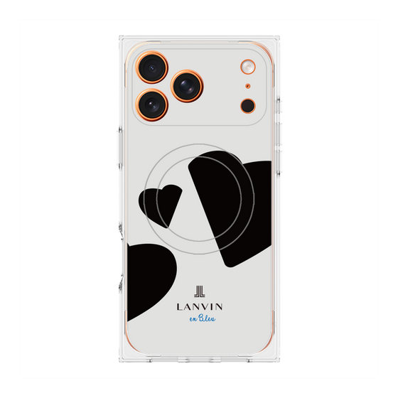 プレミアムスクエアケース with MagSafe［ LANVIN en Bleu Hearts Black - ランバン ハート ブラック ］