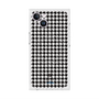 プレミアムスクエアケース with MagSafe［ Houndstooth Pattern Black with LANVIN en Bleu logo- ランバン 千鳥格子柄 ブラック ］