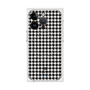 プレミアムスクエアケース with MagSafe［ Houndstooth Pattern Black with LANVIN en Bleu logo- ランバン 千鳥格子柄 ブラック ］