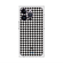 プレミアムスクエアケース with MagSafe［ Houndstooth Pattern Black with LANVIN en Bleu logo- ランバン 千鳥格子柄 ブラック ］