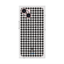 プレミアムスクエアケース with MagSafe［ Houndstooth Pattern Black with LANVIN en Bleu logo- ランバン 千鳥格子柄 ブラック ］