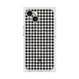 プレミアムスクエアケース with MagSafe［ Houndstooth Pattern Black with LANVIN en Bleu logo- ランバン 千鳥格子柄 ブラック ］
