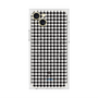 プレミアムスクエアケース with MagSafe［ Houndstooth Pattern Black with LANVIN en Bleu logo- ランバン 千鳥格子柄 ブラック ］