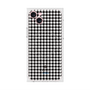 プレミアムスクエアケース with MagSafe［ Houndstooth Pattern Black with LANVIN en Bleu logo- ランバン 千鳥格子柄 ブラック ］