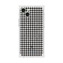 プレミアムスクエアケース with MagSafe［ Houndstooth Pattern Black with LANVIN en Bleu logo- ランバン 千鳥格子柄 ブラック ］