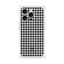 プレミアムスクエアケース with MagSafe［ Houndstooth Pattern Black with LANVIN en Bleu logo- ランバン 千鳥格子柄 ブラック ］