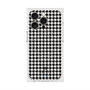 プレミアムスクエアケース with MagSafe［ Houndstooth Pattern Black with LANVIN en Bleu logo- ランバン 千鳥格子柄 ブラック ］