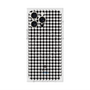 プレミアムスクエアケース with MagSafe［ Houndstooth Pattern Black with LANVIN en Bleu logo- ランバン 千鳥格子柄 ブラック ］