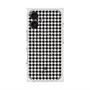 プレミアムスクエアケース with MagSafe［ Houndstooth Pattern Black with LANVIN en Bleu logo- ランバン 千鳥格子柄 ブラック ］
