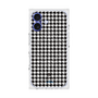 プレミアムスクエアケース with MagSafe［ Houndstooth Pattern Black with LANVIN en Bleu logo- ランバン 千鳥格子柄 ブラック ］