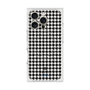 プレミアムスクエアケース with MagSafe［ Houndstooth Pattern Black with LANVIN en Bleu logo- ランバン 千鳥格子柄 ブラック ］